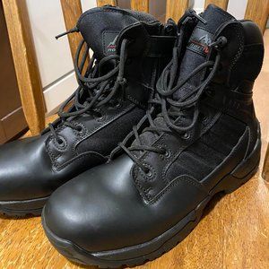 NORTIV 8 Men's Military Tactical Work Boots Side Zipper Leather Combat